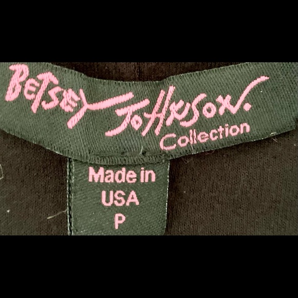 Betsey Johnson Black Flutter Sleeve Jersey Tunic - Picture 6 of 7